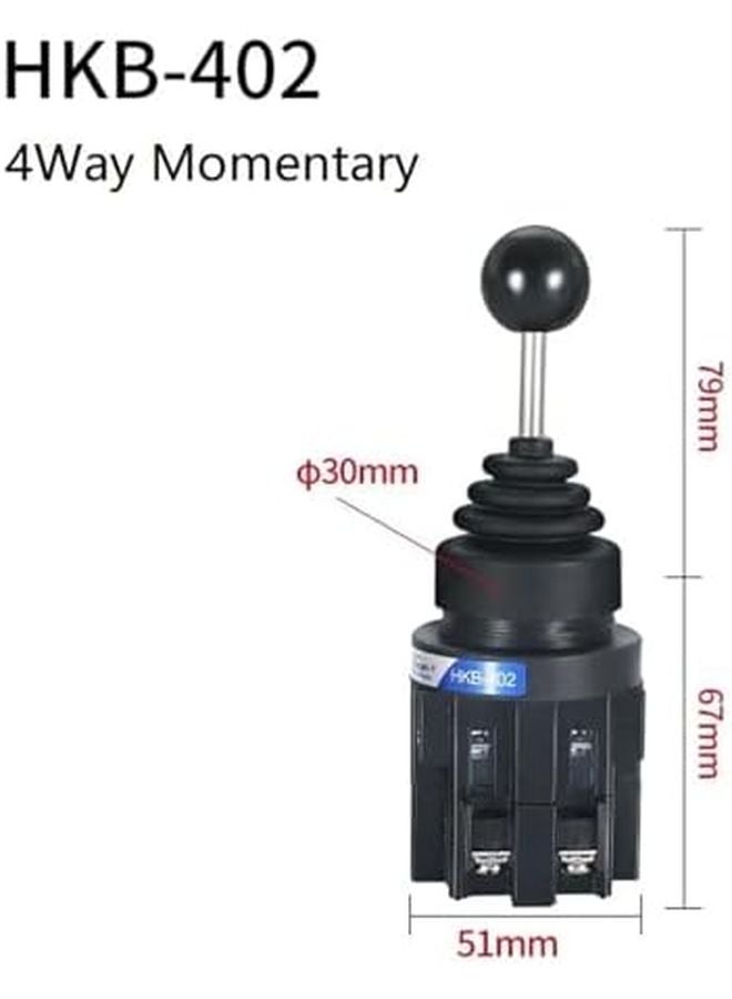 HKB 4022 30mm ماستر مونوليفر عصا التحكم مفتاح 4 اتجاهات ذاتي القفل مغلاق إعادة ضبط لحظي تبديل صليب روكر 4NO - Image 3