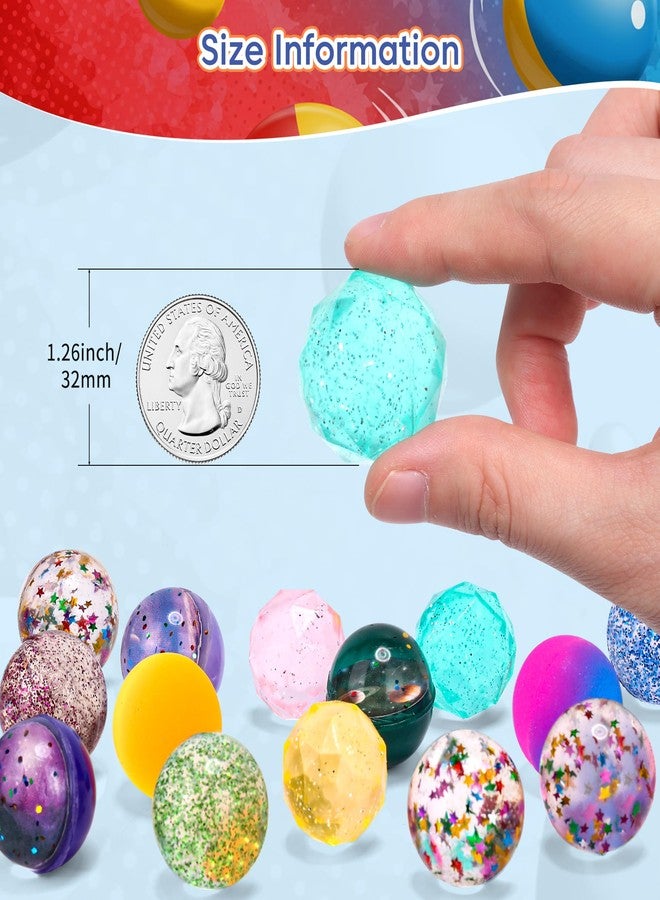 Pllieay 15PCS Bouncy Balls for Kids with Storage Bag, 5 Styles 32mm Bouncy Balls Bulk Bounce Balls for Kids Birthday Party Favors, Goodie Bag Fillers - Image 4
