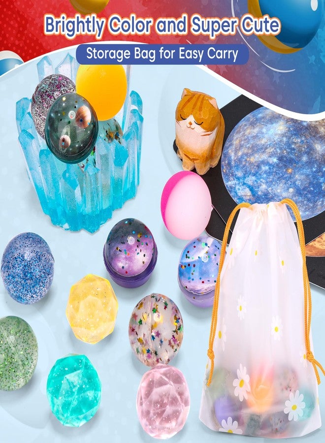 Pllieay 15PCS Bouncy Balls for Kids with Storage Bag, 5 Styles 32mm Bouncy Balls Bulk Bounce Balls for Kids Birthday Party Favors, Goodie Bag Fillers - Image 2