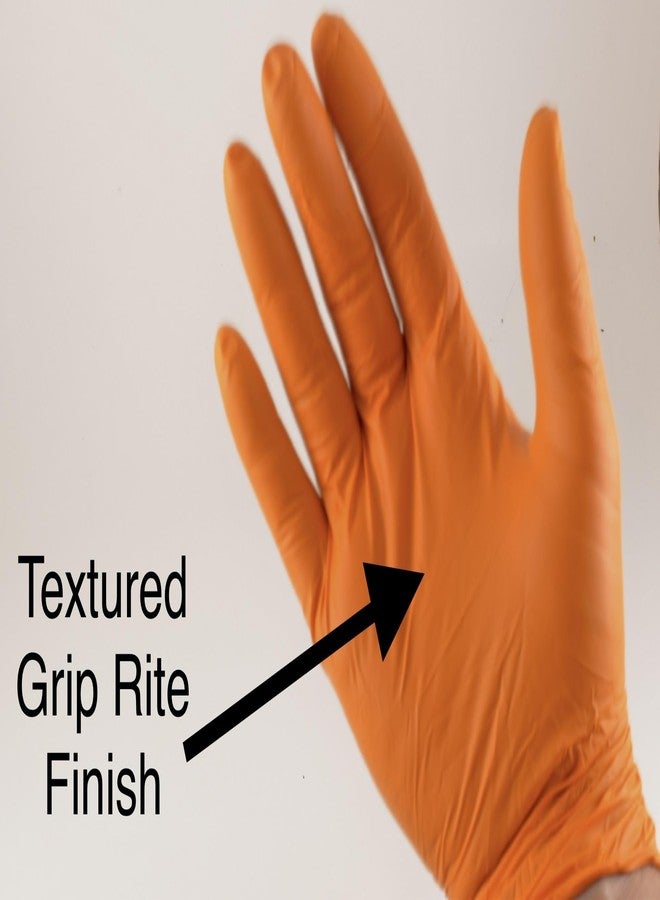 Black Mamba Orange Mamba Super Strong Nitrile 100 Glove Box Textured Grip (Large) - Image 3