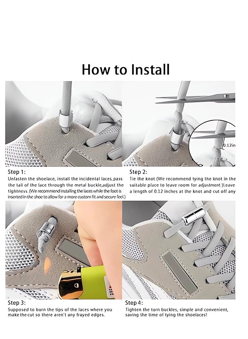 اربطة احذية مرنة للاطفال والكبار، اربطة احذية مرنة بدون ربط - Image 3