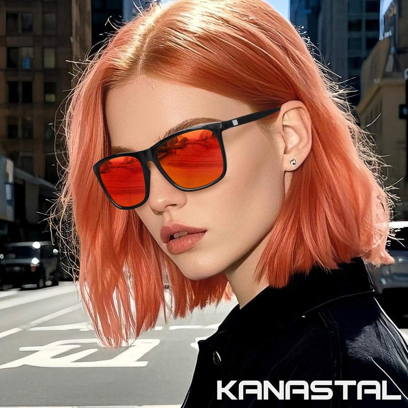 KANASTAL Polarized Sunglasses for Men Women, Classic Square Sports Sun Glasses Driving, Fashion Shades for Womens UV400 Protection Fishing Outdoor Cycling Activities - Image 3