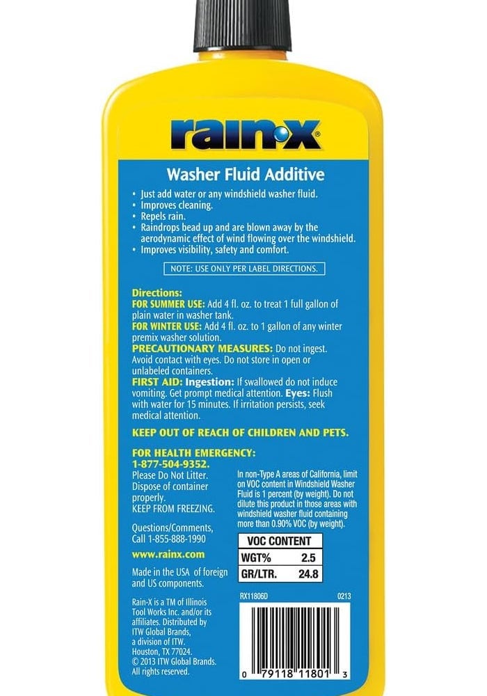 Rain-X راين-إكس ITW-RX11806D مضاف سائل غسيل الزجاج الأمامي 500 مل - Image 4