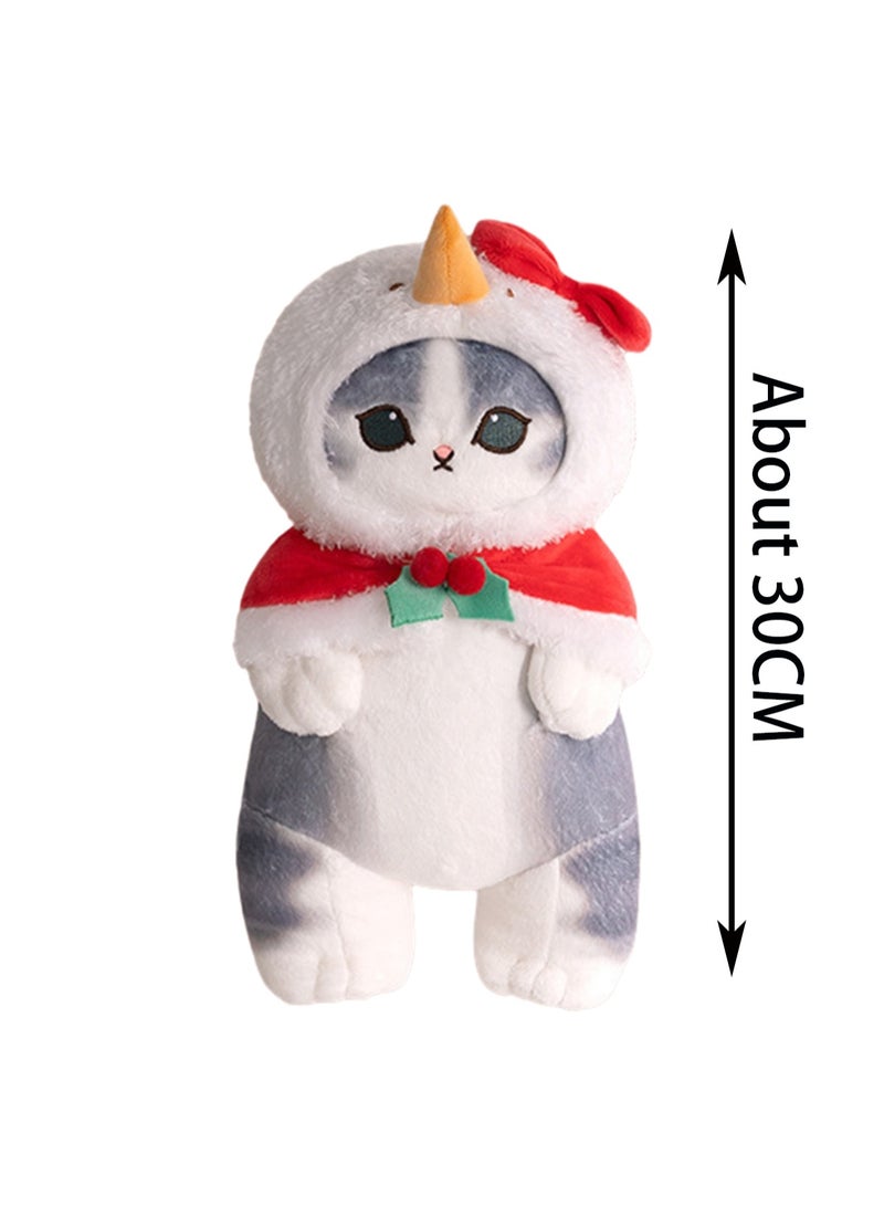 12-Inch Red Cape Cat Doll Plush Toy | Mofusand Character | Soft And Cute | Cartoon Doll | Suitable As A Gift For Children Over 3 Years Old - Image 2
