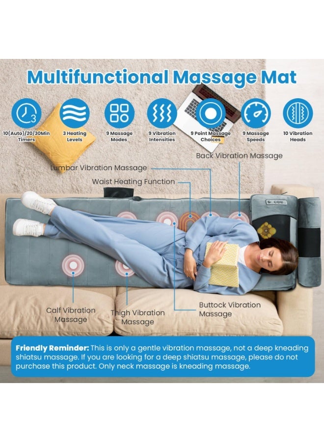Full Body Massage Mat Heat Foot Massager Whole Body Vibration Massage Pad - Image 4