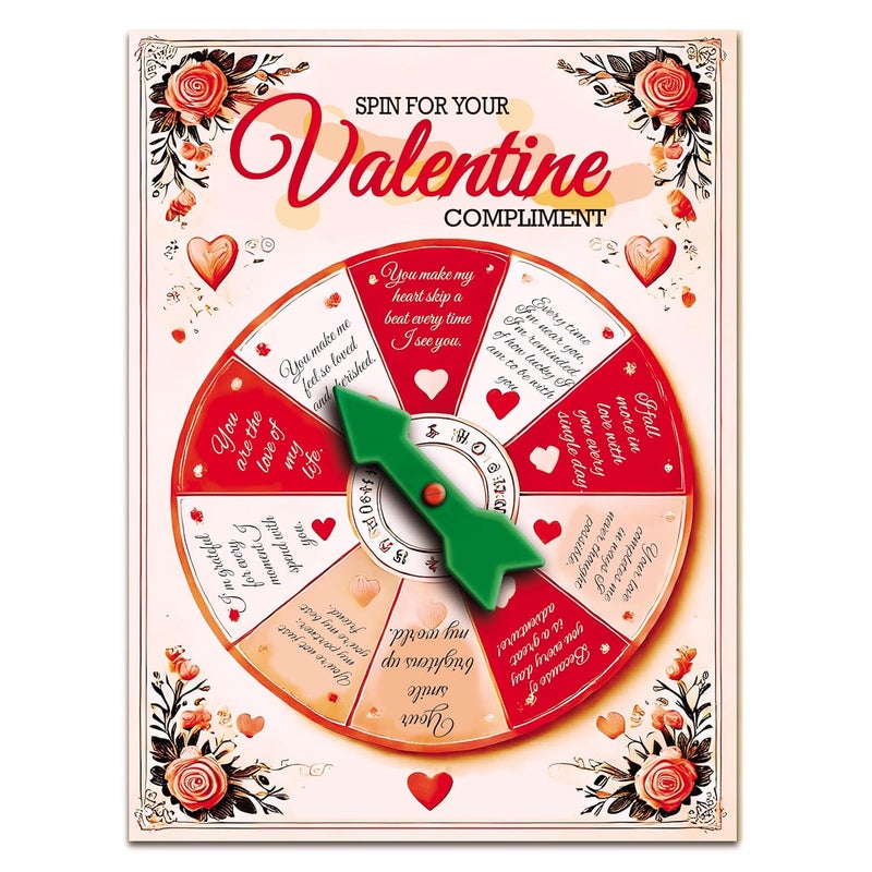 exciting Lives exciting Lives Spin The Wheel Valentine's Card - Gift for Birthday, Anniversary, For Girlfriend, Boyfriend, Wife, Husband, Friend - Image 1