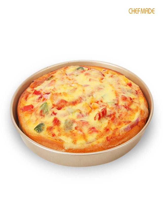 CHEFMADE Pizza Pan, 9-Inch Non-Stick Pancake Bakeware for Oven Baking (Champagne Gold) - Image 5