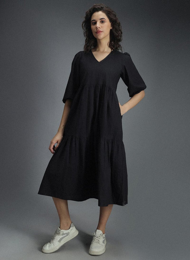 HIGH STAR Tiered Cotton Dress  - Image 3