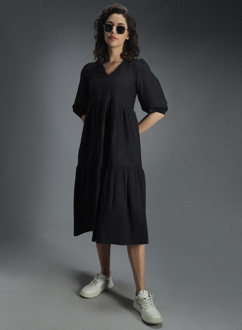 HIGH STAR Tiered Cotton Dress  - Image 2
