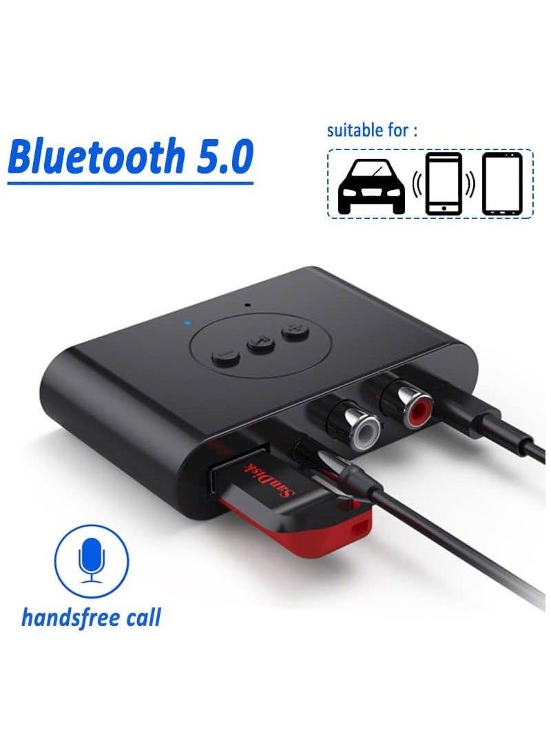 Bluetooth 5.3 Audio Receiver U Disk RCA 3.5mm 3.5 AUX Jack Stereo Music Wireless Adapter with Mic For Car Kit Speaker Amplifier - Image 4