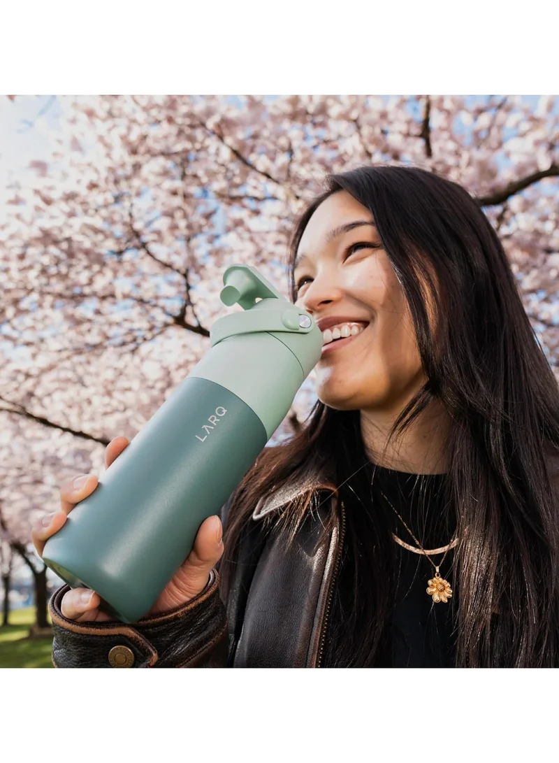 LARQ LARQ Bottle PureVis 2 1L - Self-Cleaning Water Bottle + App Hydration Tracking, Insulated Stainless Steel Water Bottle | Reusable & Travel Friendly, 1-Year Warranty, Eucalyptus Green