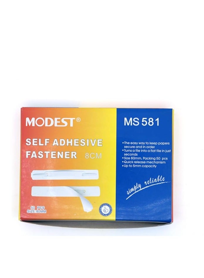 MODEST FILE FASTENER PLASTIC SELF ADHESIVE 8CM MODEST - Image 2