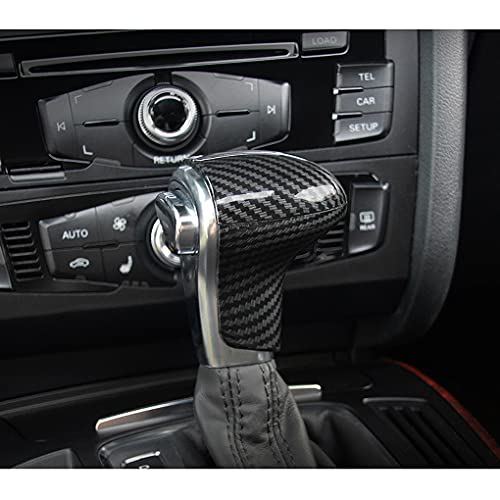 LDYFC Sport Style Gear Shift Knob Cover Sticker Head Trim for Au-di A4 A5 A6 S6 A7 S7 Q5 Q7 (ABS with Carbon Fiber Pattern) - Image 5
