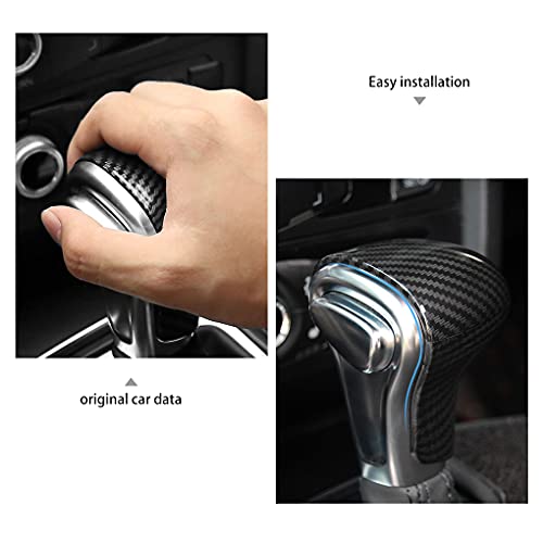 LDYFC Sport Style Gear Shift Knob Cover Sticker Head Trim for Au-di A4 A5 A6 S6 A7 S7 Q5 Q7 (ABS with Carbon Fiber Pattern) - Image 3