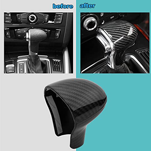 LDYFC Sport Style Gear Shift Knob Cover Sticker Head Trim for Au-di A4 A5 A6 S6 A7 S7 Q5 Q7 (ABS with Carbon Fiber Pattern) - Image 4