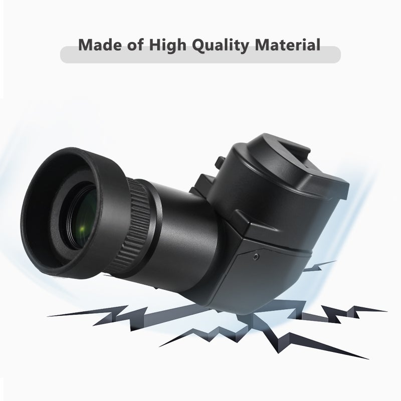 Camera Viewfinder 1.25X/ 2.5X Magnification Right Angle Viewfinder with 10 Mounting Adapters Replacement for Canon Nikon Pentax Olympus Leica Fujifilm DSLR Camera - Image 2