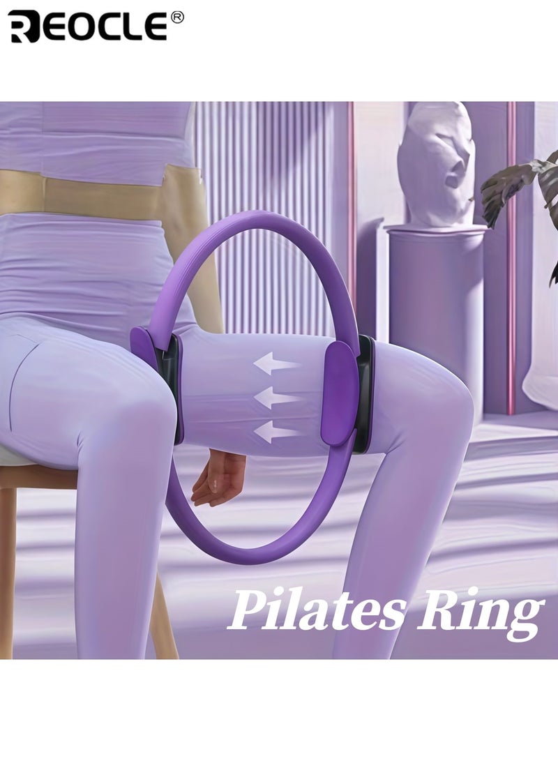ريوكل حلقة اللياقة البدنية اليوغا بيلاتيس الدائري المنزل ممارسة المقاومة مرنة الصالة الرياضية تجريب الجسم تمتد الدائري مناسبة لتدريب القوة معدات بيلاتيس اليوغا مثالية للصالات الرياضية المنزلية عشاق اللياقة البدنية المبتدئين البالغين دائم مريح للحمل للرجال للنساء للبالغين - Image 1