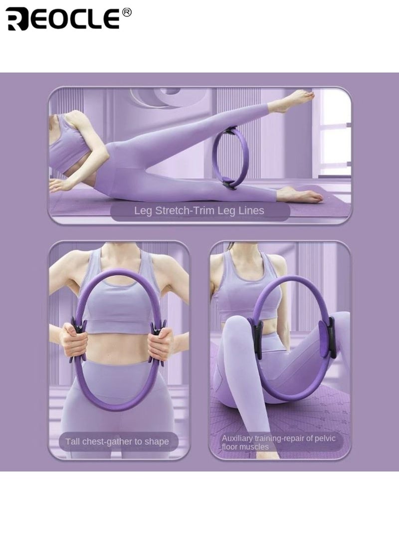 ريوكل حلقة اللياقة البدنية اليوغا بيلاتيس الدائري المنزل ممارسة المقاومة مرنة الصالة الرياضية تجريب الجسم تمتد الدائري مناسبة لتدريب القوة معدات بيلاتيس اليوغا مثالية للصالات الرياضية المنزلية عشاق اللياقة البدنية المبتدئين البالغين دائم مريح للحمل للرجال للنساء للبالغين - Image 4