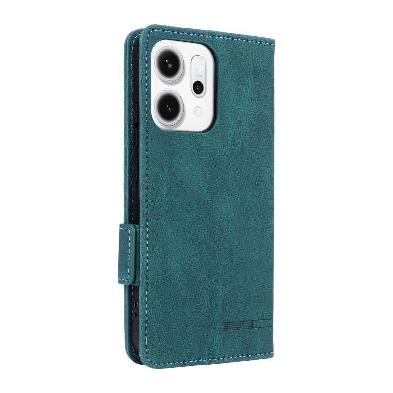 erorex For OPPO Reno14 F 5G / 4G Magnetic Clasp Leather Phone Case(Green) - Image 3