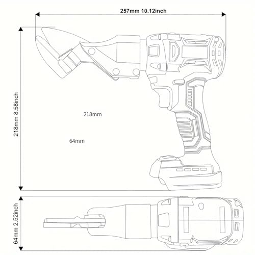 Heimerdinger Brushless Cordless Metal Shear for Makita 18V Battery,Heavy Duty Electric Scissors for Cutting Metal/Iron,Stainless Steel,Carpet and Cardboard-Variable Speed - Image 3