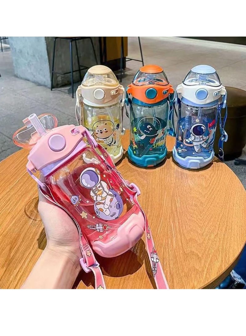 MIXDE Kids Water Bottle with Straw,Toddlers Reusable Travel Water Bottle BPA-Free Leak-Proof Drinking Bottle for School Kids Girls Boys - Image 5