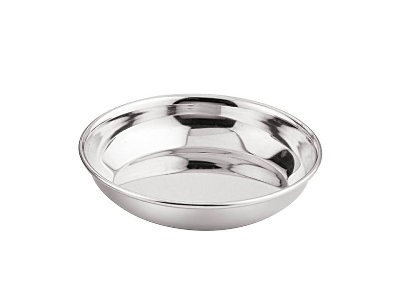 Neelam Neelam Stainless Steel 7, 22 Gauge, Prem Small Halwa Plate, 14 cm, Set of 12, Snacks Plate, Dessert Plates, Multipurpose Plate for Kitchen, Side Dish, Quarter Plates, Round Shape Silver - Image 2