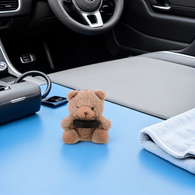 Bear Doll Car Interior Ornament: Plush Dashboard Rearview Mirror Decoration - Cute Animal Grip For Gear Shift Knob - Windshield Wiper Car Accessory - Image 2