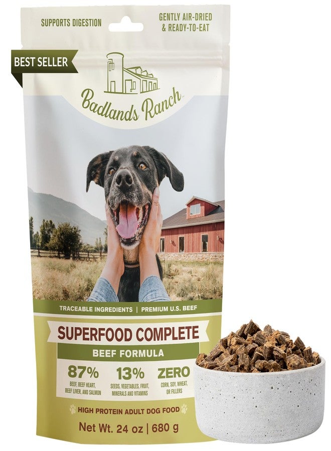 BADLANDS RANCH by Katherine Heigl – Superfood Complete Air-Dried Beef Dog Food – High Protein with Superfoods for Daily Wellness & Consistent Nutrition – 24 oz - Image 1