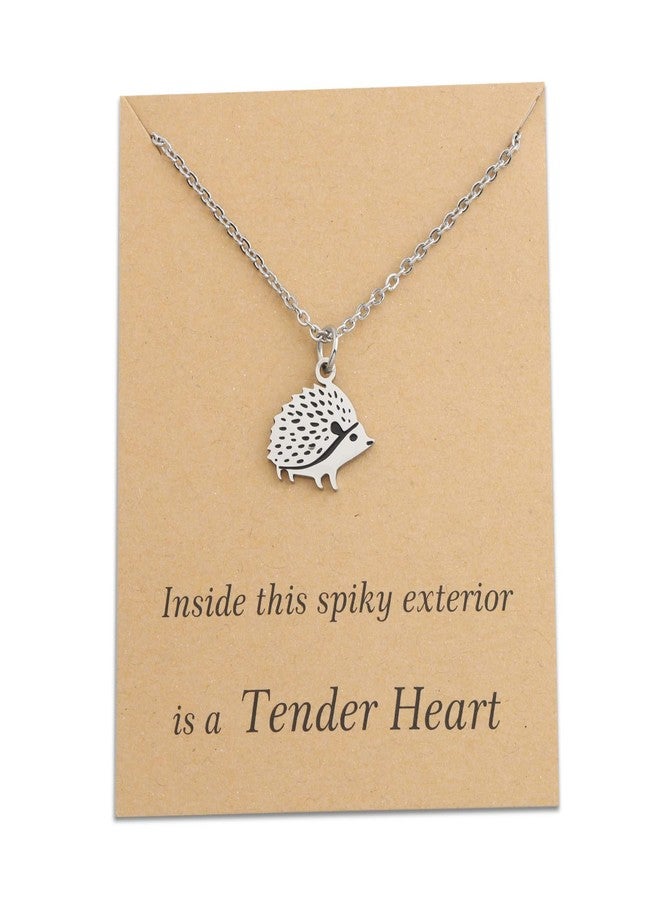 WUSUANED Cute Animal Necklace Hedgehog Pendant Necklace Hedgehog Charm Jewelry For Women Hedgehog Lover Gifts (Hedgehog charm necklace) - Image 1