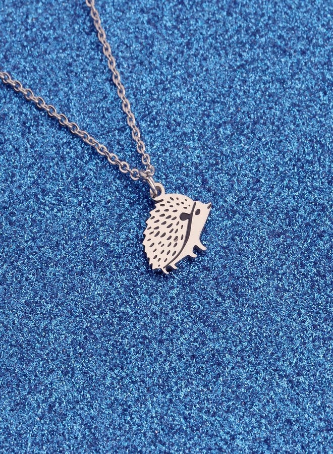 WUSUANED Cute Animal Necklace Hedgehog Pendant Necklace Hedgehog Charm Jewelry For Women Hedgehog Lover Gifts (Hedgehog charm necklace) - Image 5