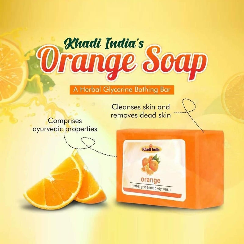 Sharp Khadi India Handmade Herbal Soap 100 gm Multiple fragrances Pure Natural Skin Cares Pack Of 6 Soaps - Image 5