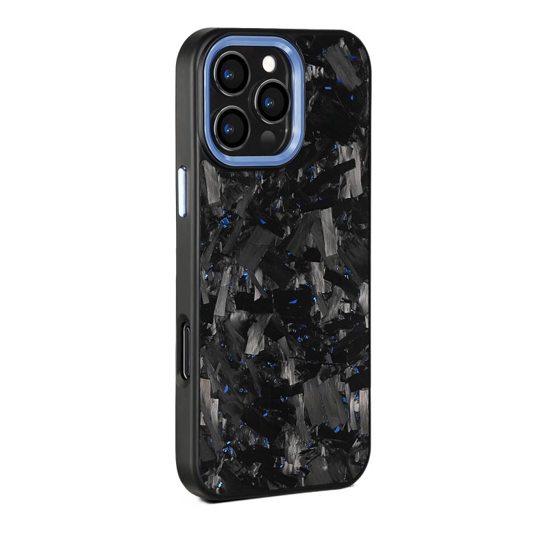 BB غطاء واقي بCarbon Fiber Texture لـ iPhone 15 / 15 Plus / 15 Pro / 15 Pro Max مع مقاوم للصدمات وحماية من السقوط مع مقاوم للصدمات مع مقاوم للخدش باللون أزرق باللون الأزرق - Image 1
