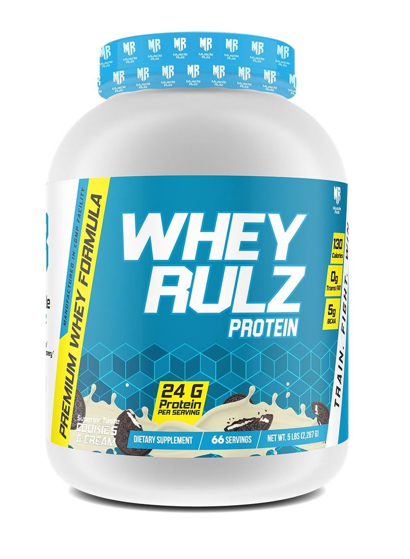 Muscle Rulz Whey Rulz plus 5 LBS Cookies & Cream - Image 1