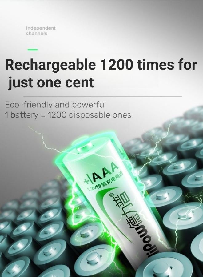 Bukela Charger For AA & AAA Batteries With 4 AAA Batteries (1100 mAh) - Image 3