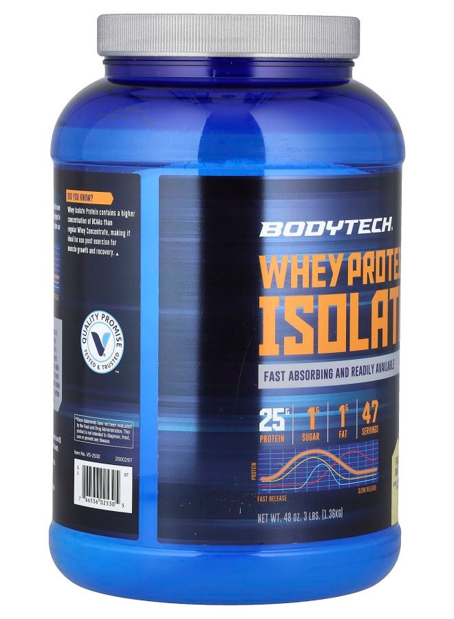 BODYTECH Whey Protein Isolate French Vanilla 3 lbs (1.36 kg) - Image 2