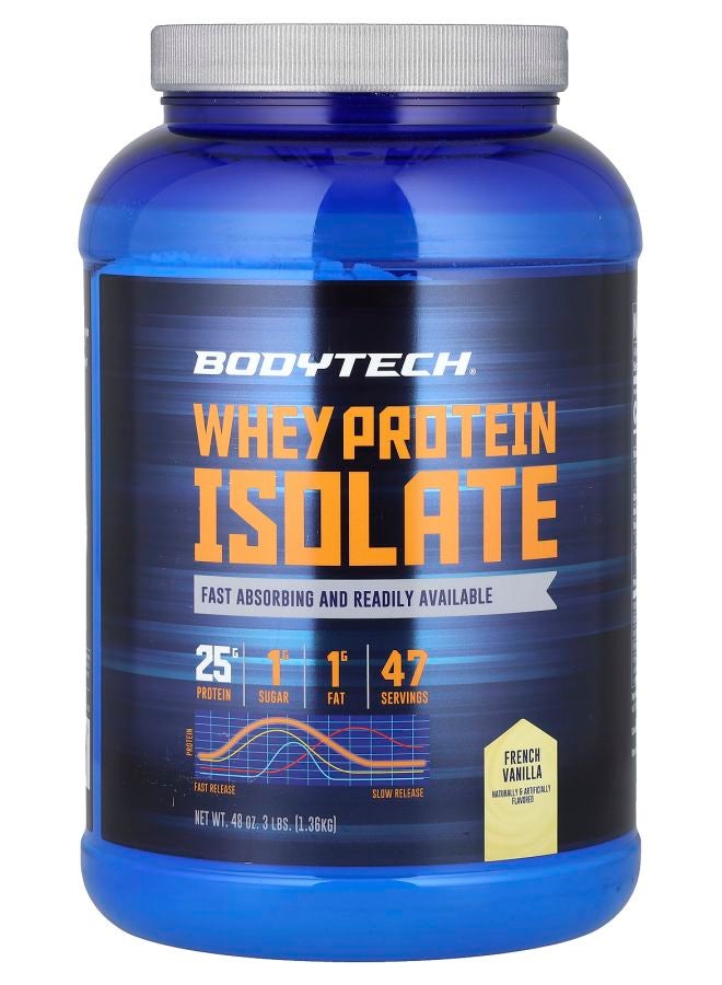 BODYTECH Whey Protein Isolate French Vanilla 3 lbs (1.36 kg) - Image 1