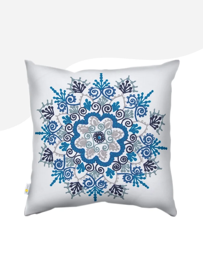 Donetella Decorative Embroidered Cushion Cover Multicolour 45x45Cm (Without Filler)