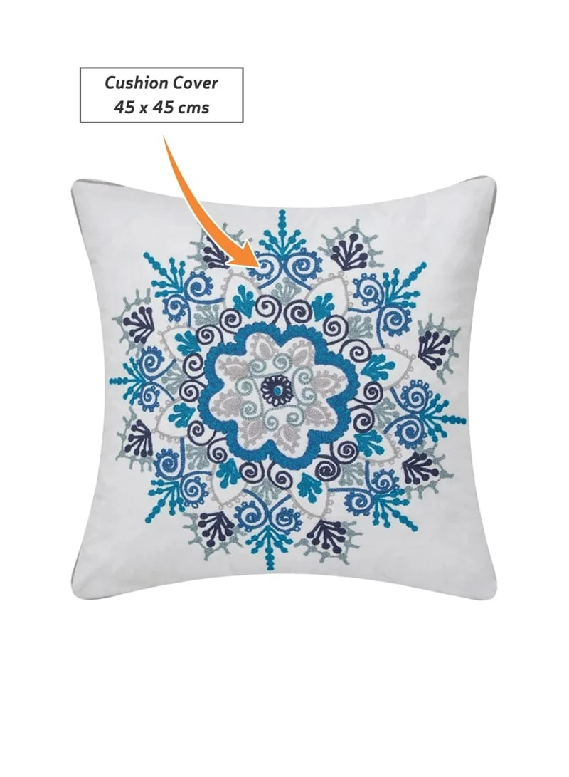 Donetella Decorative Embroidered Cushion Cover Multicolour 45x45Cm (Without Filler)