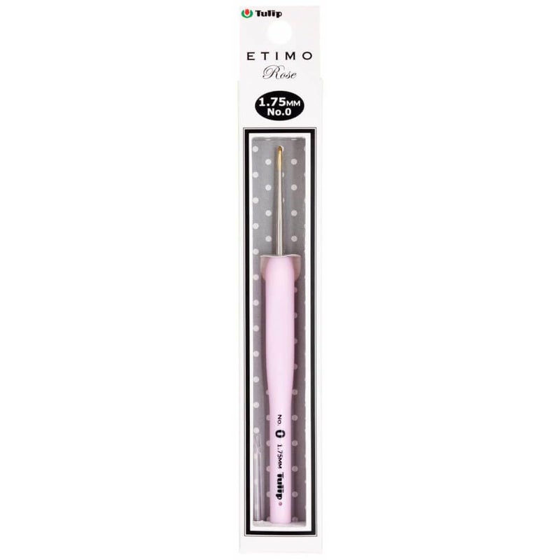 Tulip Needle Company TEL-00E Etimo Rose Steel Crochet Hook-Size 0/1.75mm