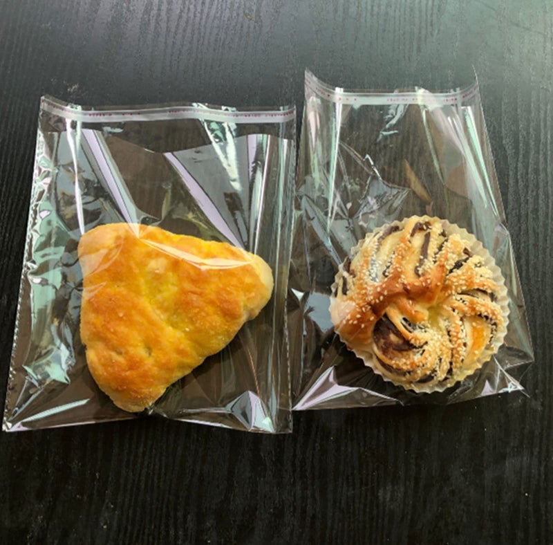 Zittop 5 x 5 + 1" BG + 1-1/2" Lip Clear Plastic Cookie Bag - Self Seal (100 Bags) - Image 5