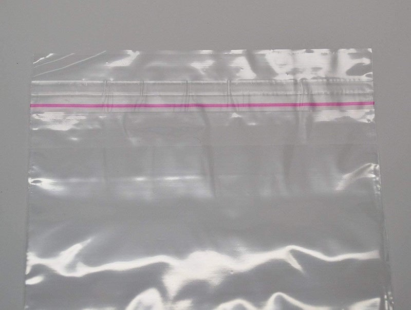 Zittop 5 x 5 + 1" BG + 1-1/2" Lip Clear Plastic Cookie Bag - Self Seal (100 Bags) - Image 2