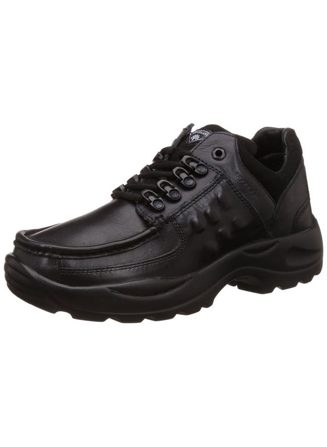 WOODLAND - Woodland Men's Black Leather Sneakers - 6 UK/India (40 EU) - Image 1
