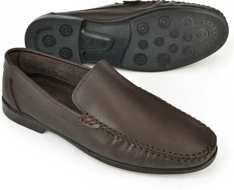 زيا Men's Leather Casual Shoes 141423Z153 Brown