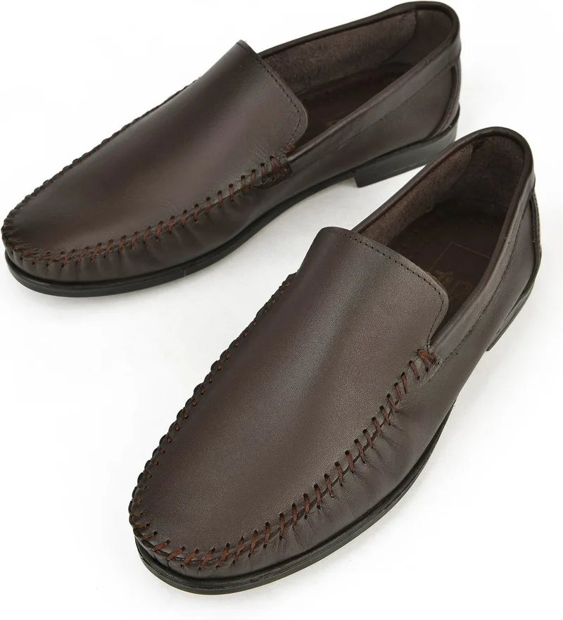 زيا Men's Leather Casual Shoes 141423Z153 Brown