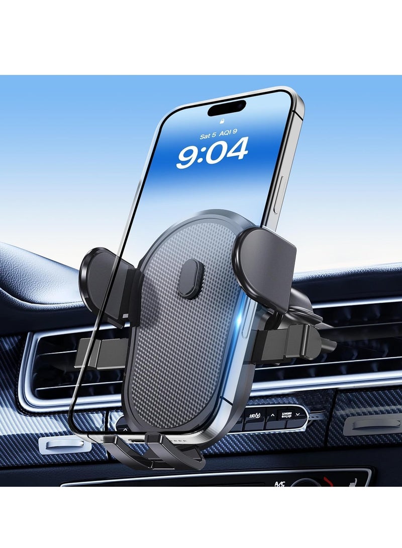 بابونا حامل هاتف عالمي لمخرج الهواء في السيارة – مشبك مُحسّن لا يسقط لهواتف iPhone والهواتف الذكية، حامل آمن للسيارة - Image 1
