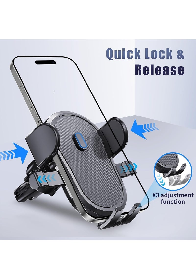 بابونا حامل هاتف عالمي لمخرج الهواء في السيارة – مشبك مُحسّن لا يسقط لهواتف iPhone والهواتف الذكية، حامل آمن للسيارة - Image 2