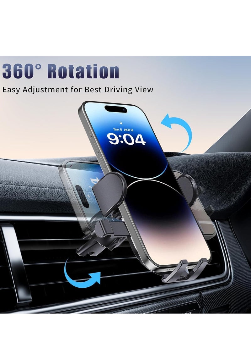 بابونا حامل هاتف عالمي لمخرج الهواء في السيارة – مشبك مُحسّن لا يسقط لهواتف iPhone والهواتف الذكية، حامل آمن للسيارة - Image 3