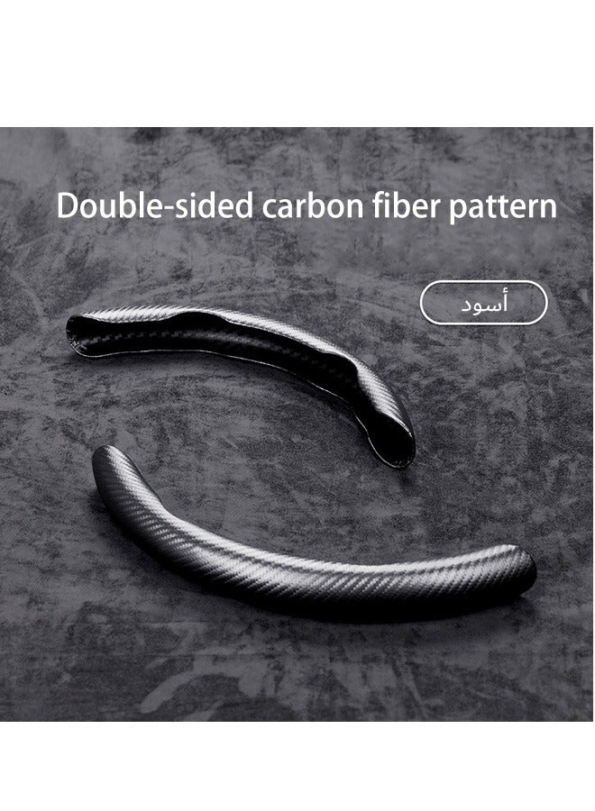 Generic Car Steering Wheel Cover Carbon Fiber Universal Automobile Interior Accessories(Black) - Image 2