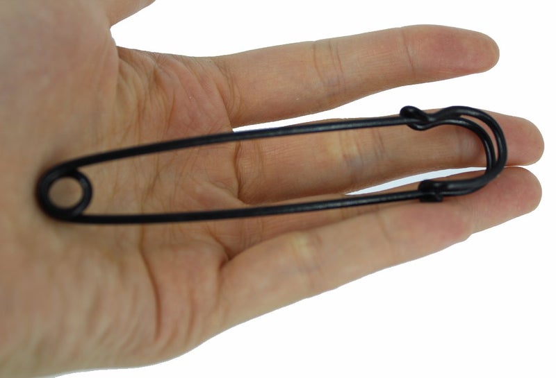 BESTCYC 10pcs Black Safety Pins Extra Large 10.1cm x 22mm Heavy Duty Stainless Steel Safety Pins for Blankets, Skirts, Kilts, Knitted Fabric,Crafts - Image 4