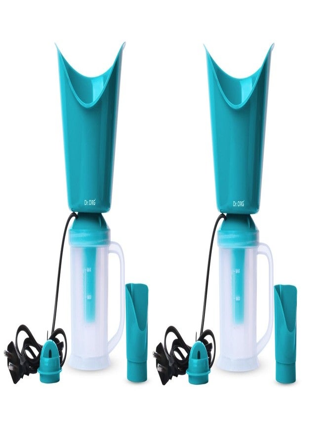 Dr. ORG Dr.Org 3 in 1 steamer for cold and cough, vaporizer steamer for cough,cold and facial, steam inhaler & vapourisers for adult & Kids (Green, Pack of 2) - Image 1